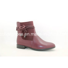 New Designed Leather Flat Ladies Boots with Multi Colors